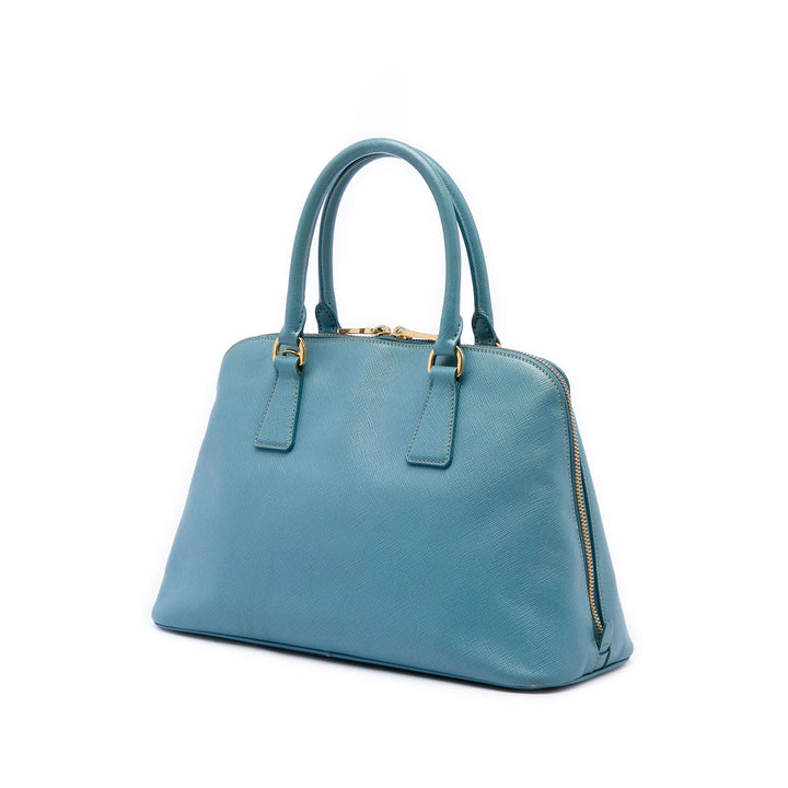 Prada Sac à main Lux Promenade Saffiano Moyen Bleu – vue 2 – GABY PARIS