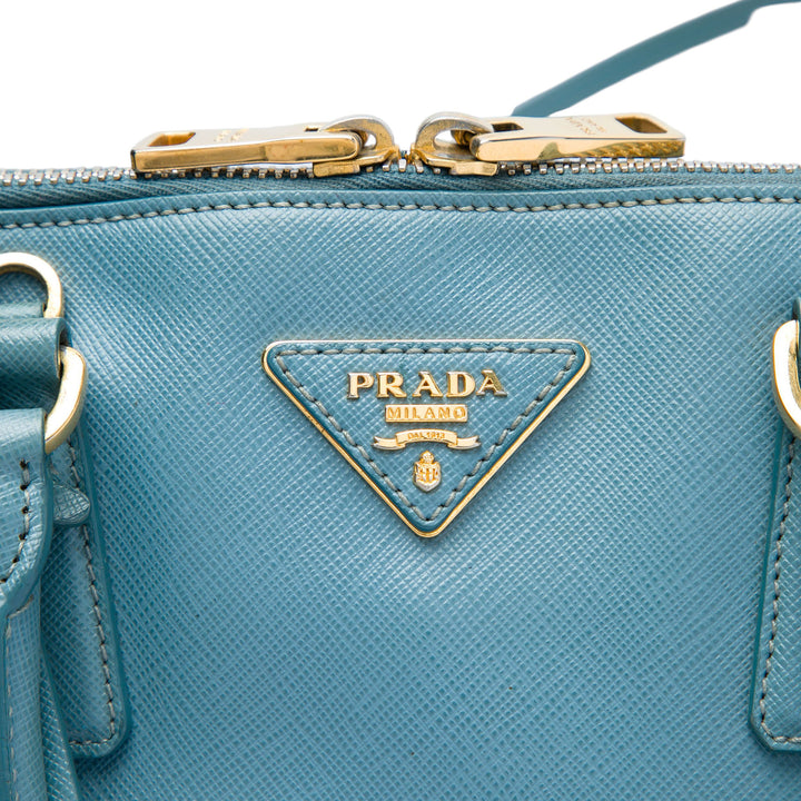 Prada Sac à main Lux Promenade Saffiano Moyen Bleu – vue 5 – GABY PARIS