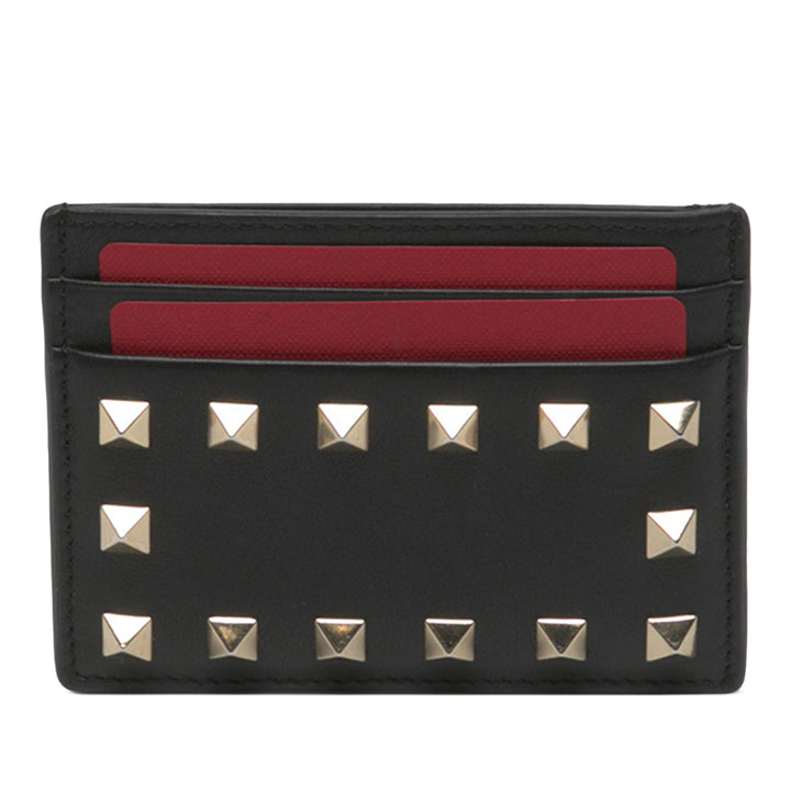 Valentino Rockstud Porte-cartes Noir – vue principale – GABY PARIS