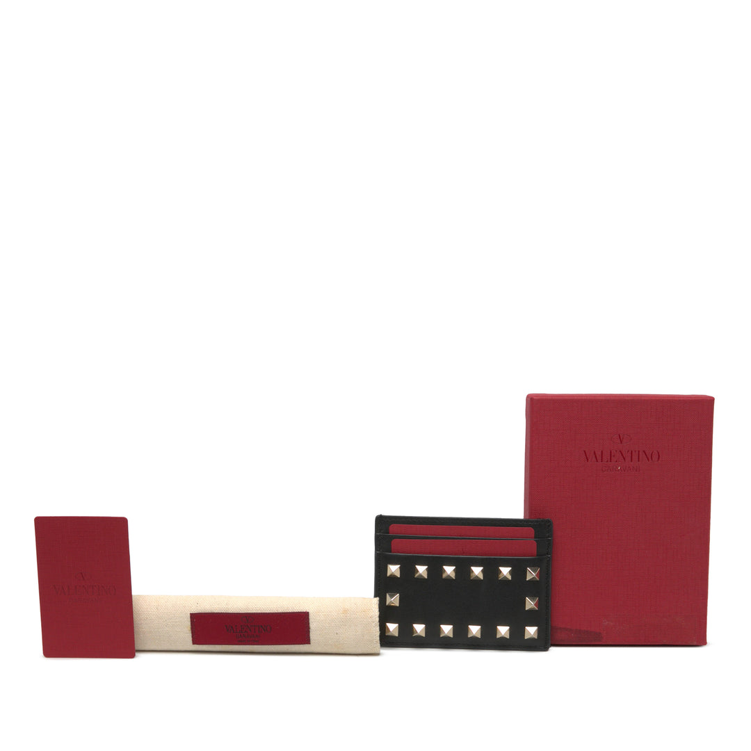 Valentino Rockstud Porte-cartes Noir – vue 6 – GABY PARIS
