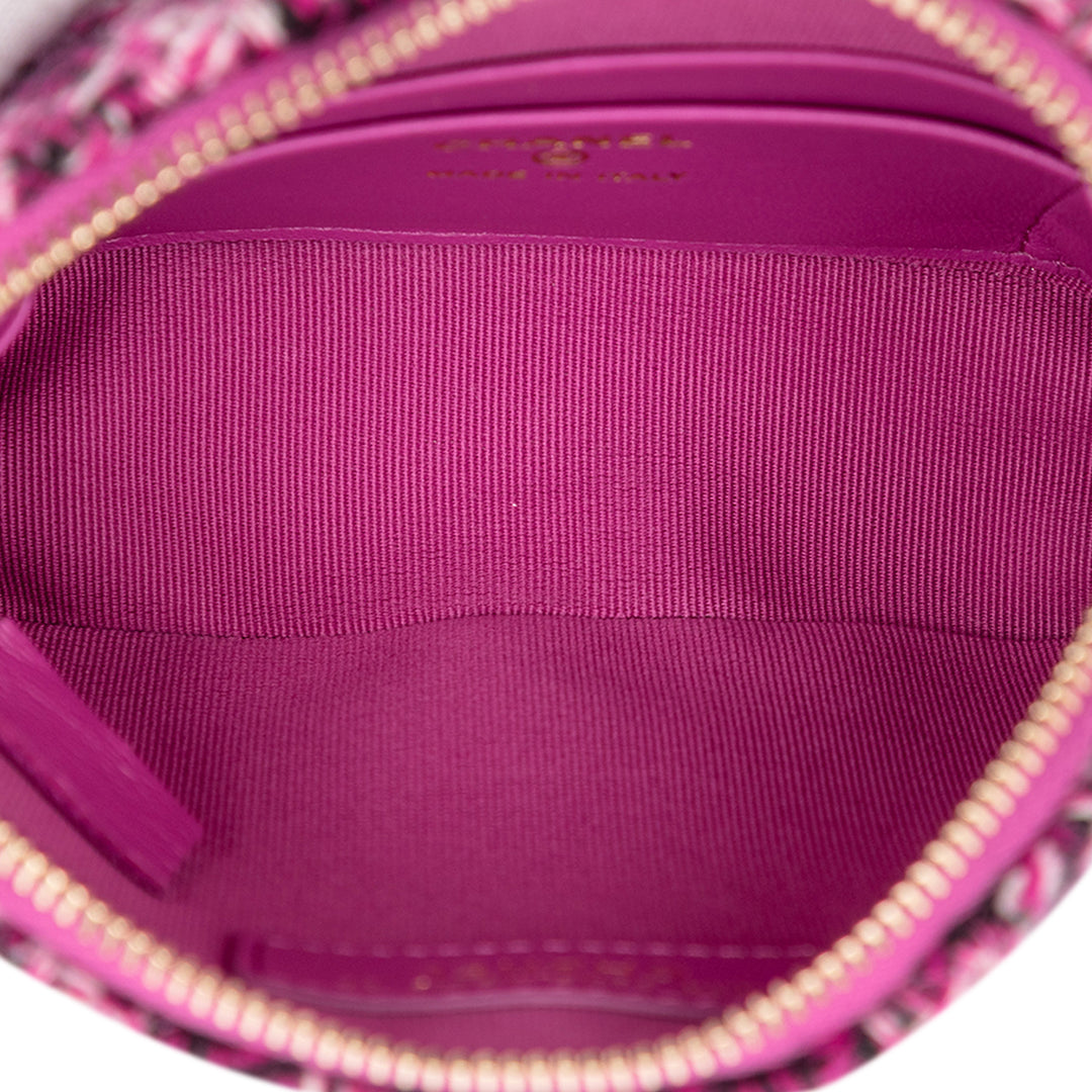 Chanel CC Tweed Houndstooth Pochette avec chaîne