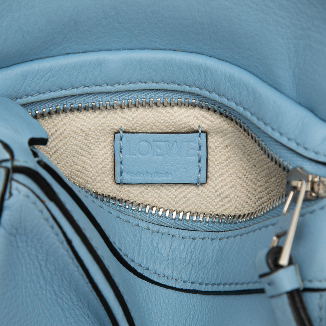 Puzzle Sac Nano Cuir de veau Bleu