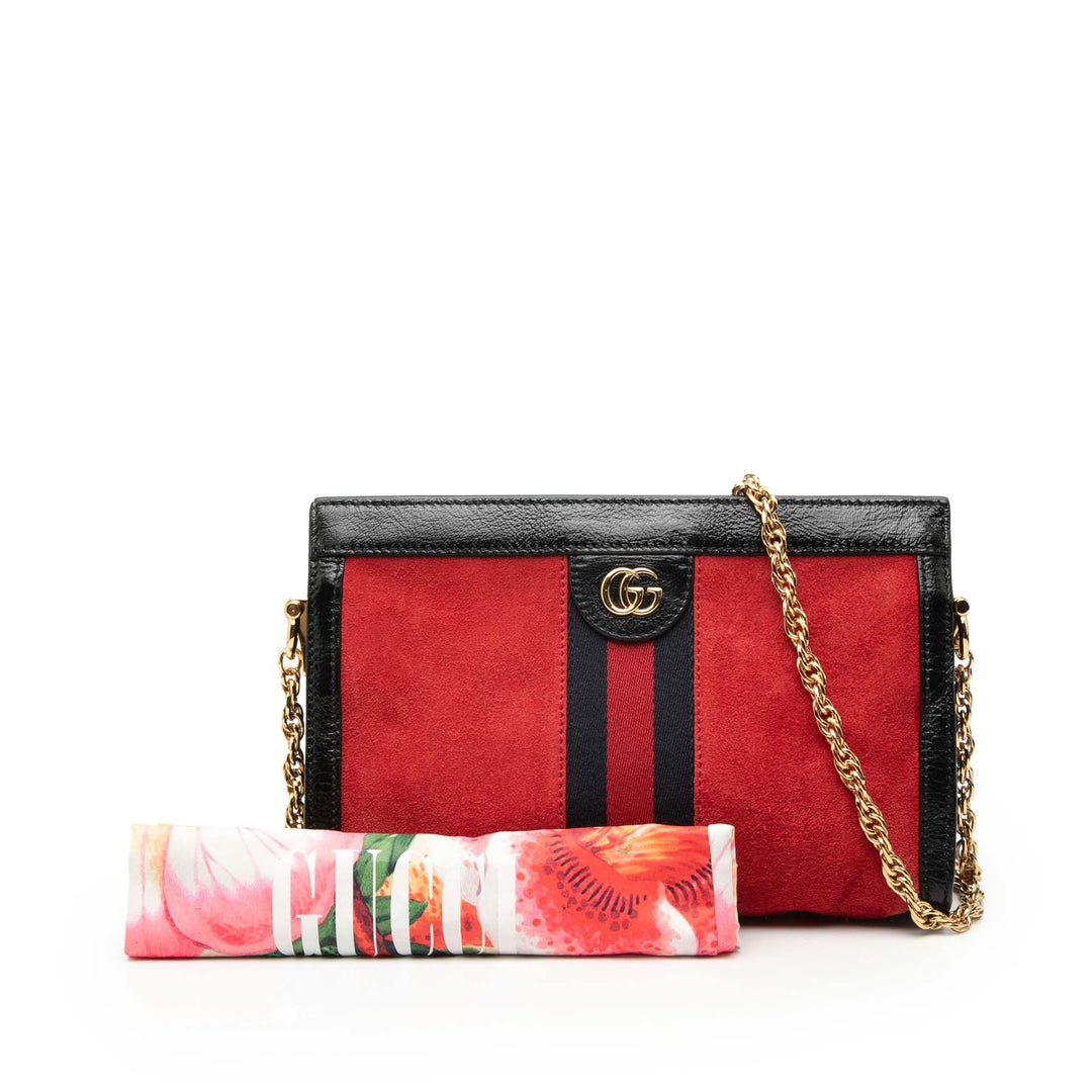 Gucci Small Daim Web Ophidia Chain Sac porté croisé