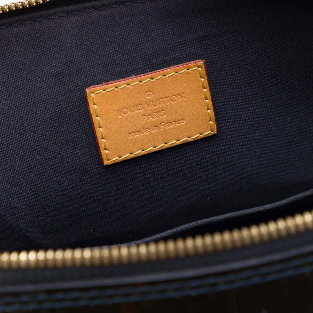 Alma GM Cuir verni Monogram Bleu