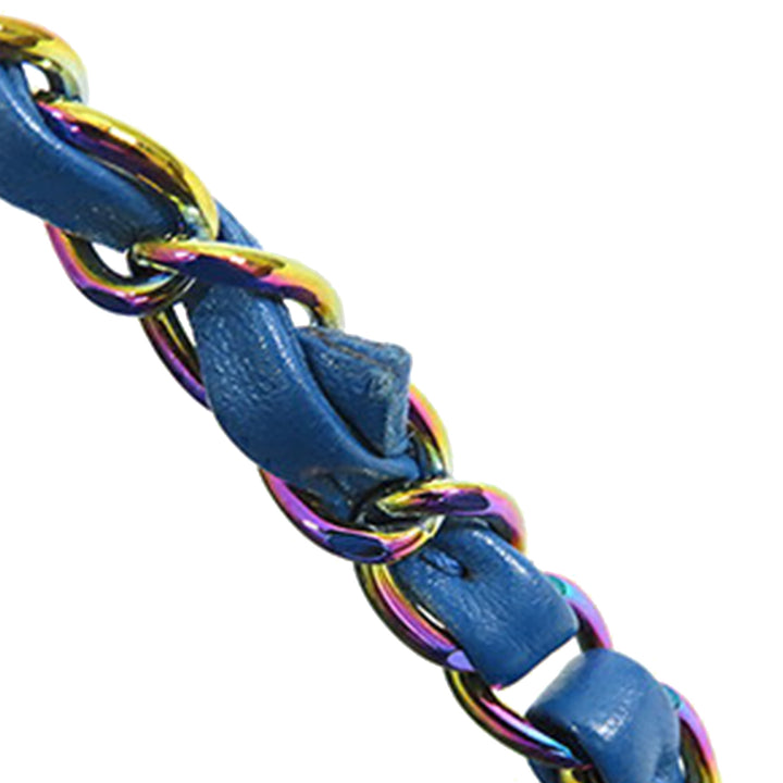 Chanel Medium Classic Cuir d’agneau Rainbow Hardware Double rabat