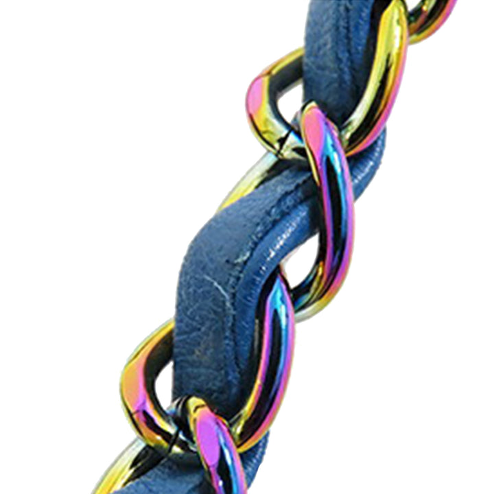 Chanel Medium Classic Cuir d’agneau Rainbow Hardware Double rabat