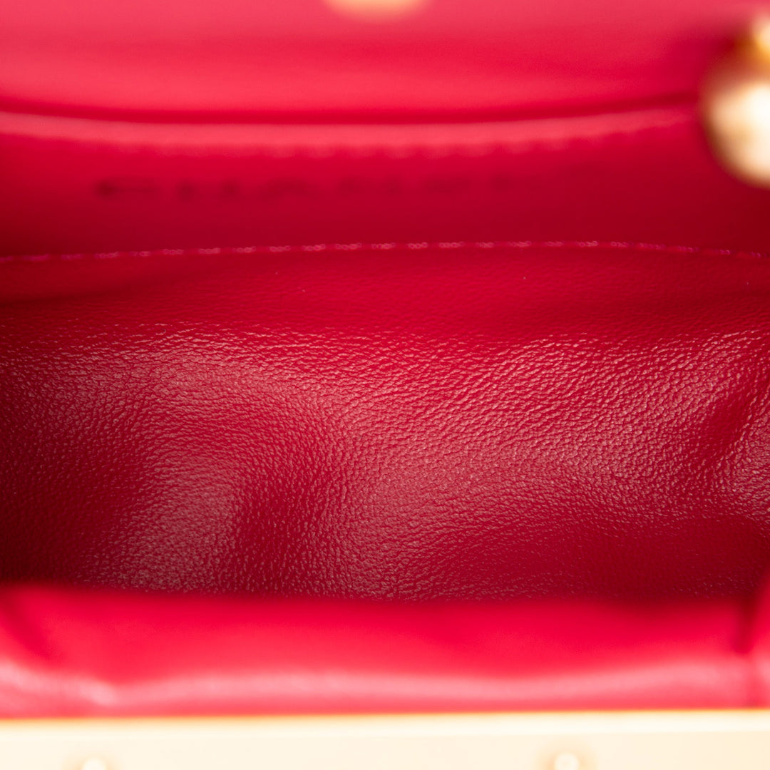 Matelassé My Crush Sac Micro Cuir d'agneau Doré