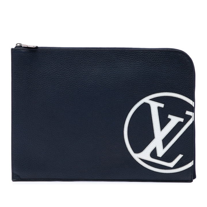 Louis Vuitton Initials Circle Pochette Jour GM taurillon Bleu – vue principale – GABY PARIS