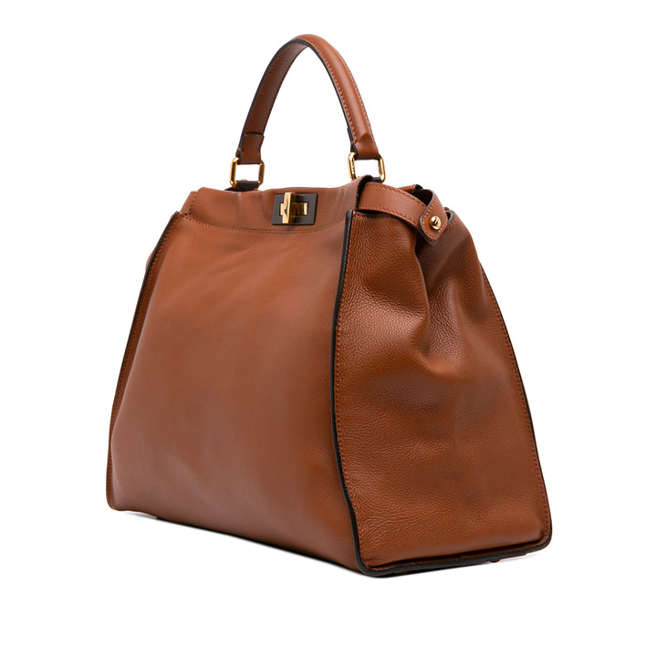 Fendi Sac à main Peekaboo Iconic Grand Marron – vue 2 – GABY PARIS