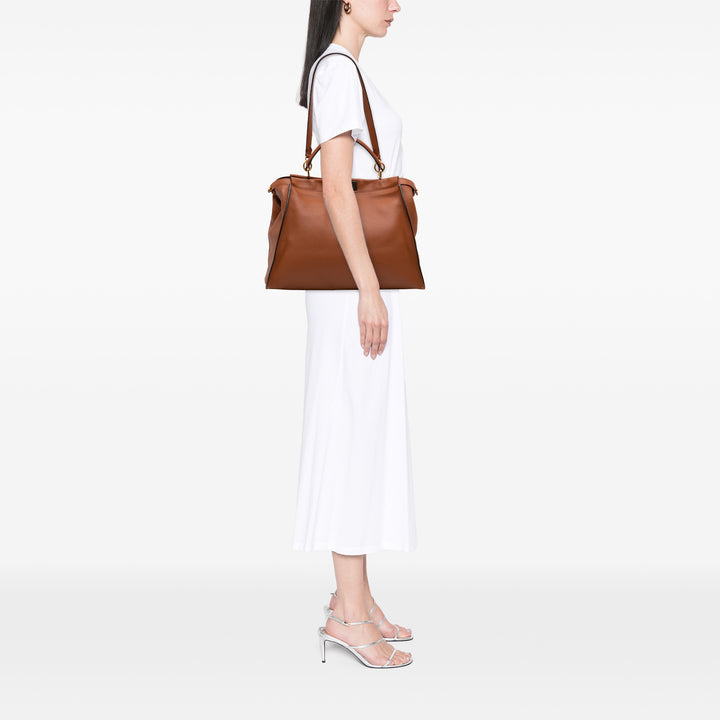 Fendi Sac à main Peekaboo Iconic Grand Marron – vue 4 – GABY PARIS