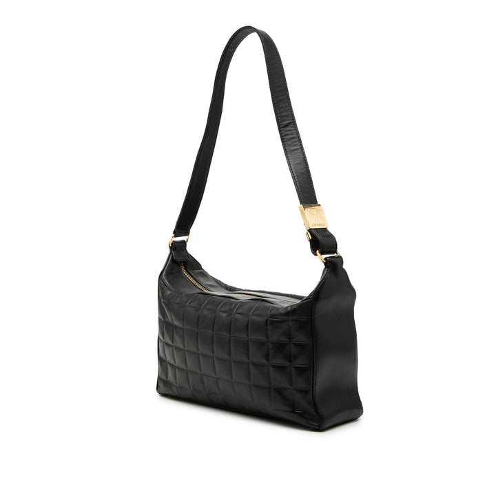 Chanel Medium Cuir d’agneau Chocolate Bar Sac bandoulière