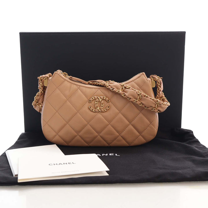 Chanel Matelassé vieilli Chanel 19 Hobo Petit Cuir de veau