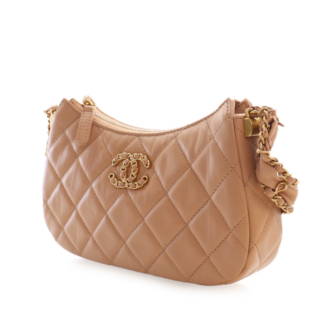 Chanel Matelassé vieilli Chanel 19 Hobo Petit Cuir de veau