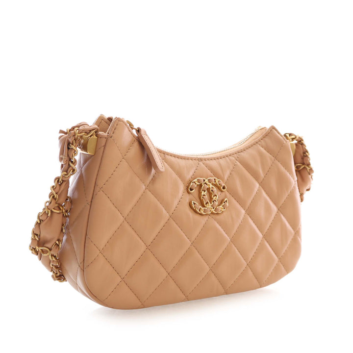 Chanel Matelassé vieilli Chanel 19 Hobo Petit Cuir de veau