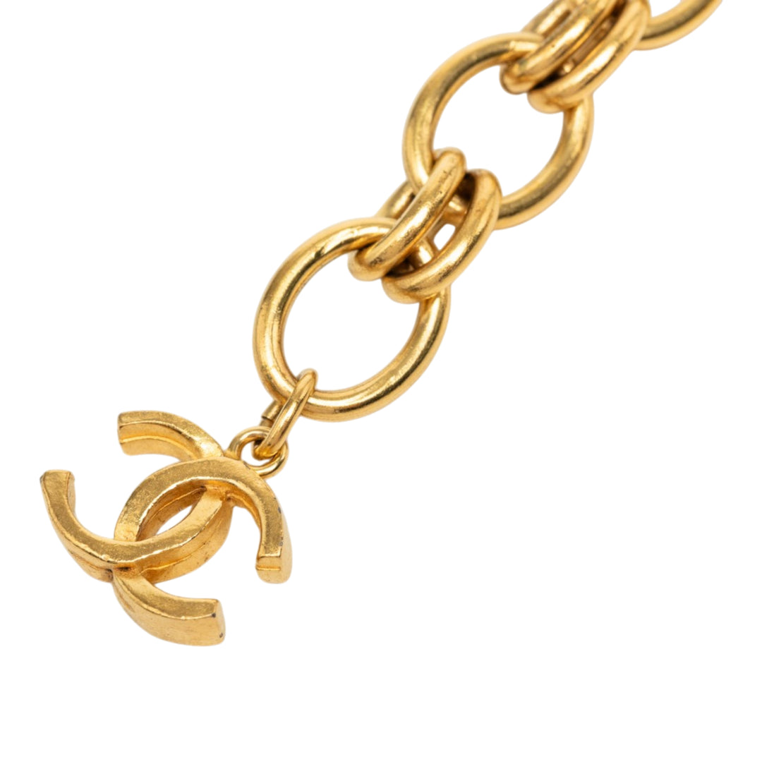 CC plaqué Strass Chaîne Ceinture Doré