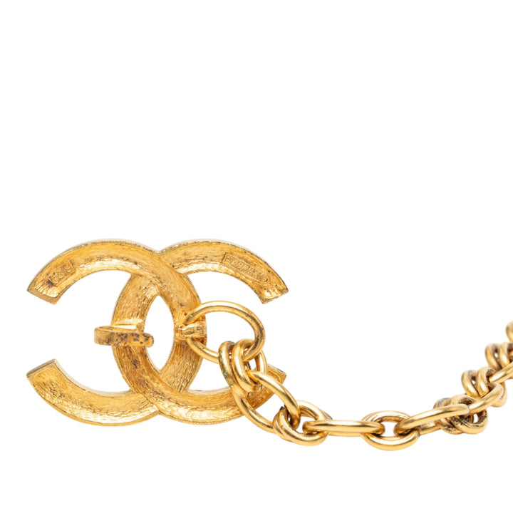 CC plaqué Strass Chaîne Ceinture Doré