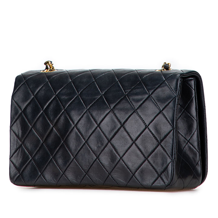 CC Quilted Lambskin Full Single Flap Black - Gaby Paris
