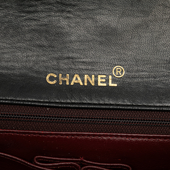 CC Quilted Lambskin Full Single Flap Black - Gaby Paris