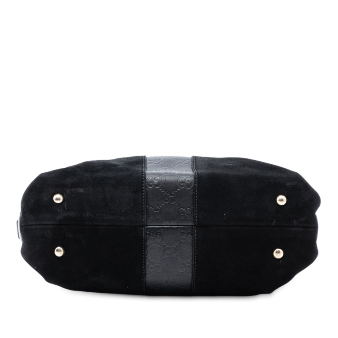 Gucci Guccissima à finitions Daim Boston Sac