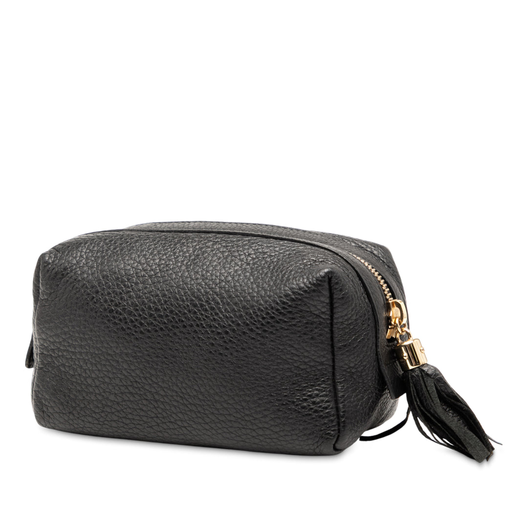 Gucci Cuir Soho Cosmetic Pochette Noir