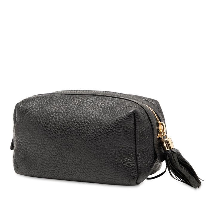Gucci Cuir Soho Cosmetic Pochette Noir