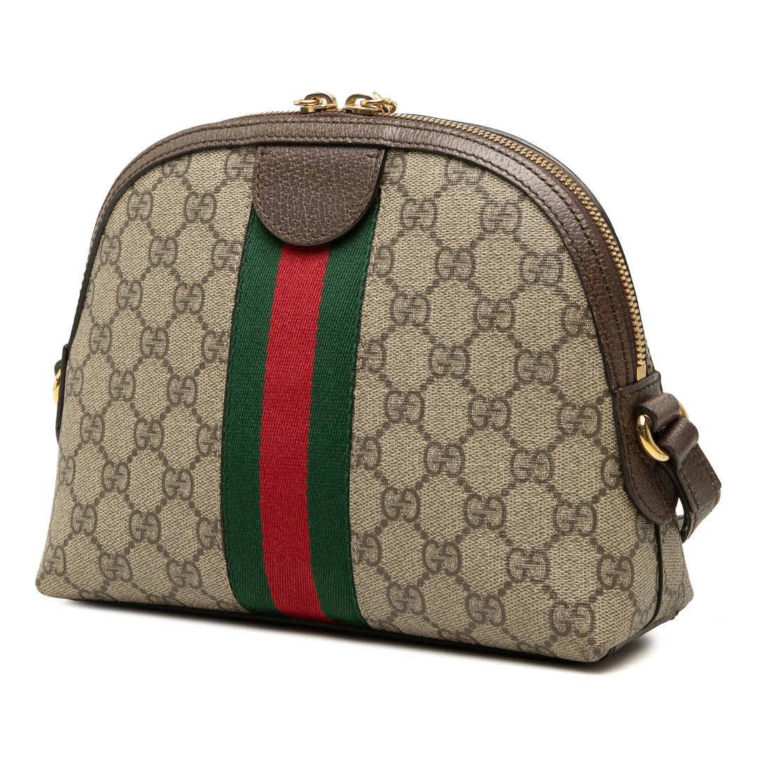 Gucci Sac bandoulière Web Ophidia dôme GG Supreme Petit Beige – vue 2 – GABY PARIS