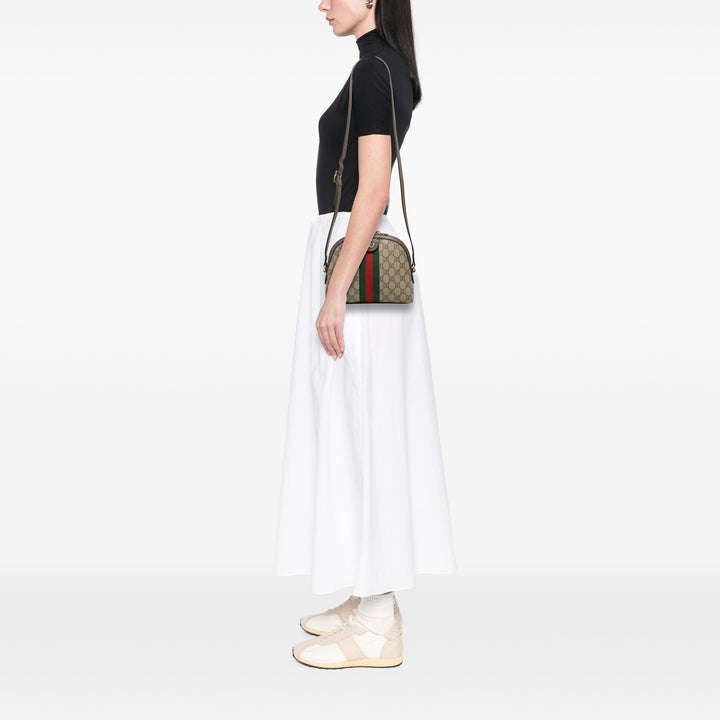 Gucci Sac bandoulière Web Ophidia dôme GG Supreme Petit Beige – vue 7 – GABY PARIS