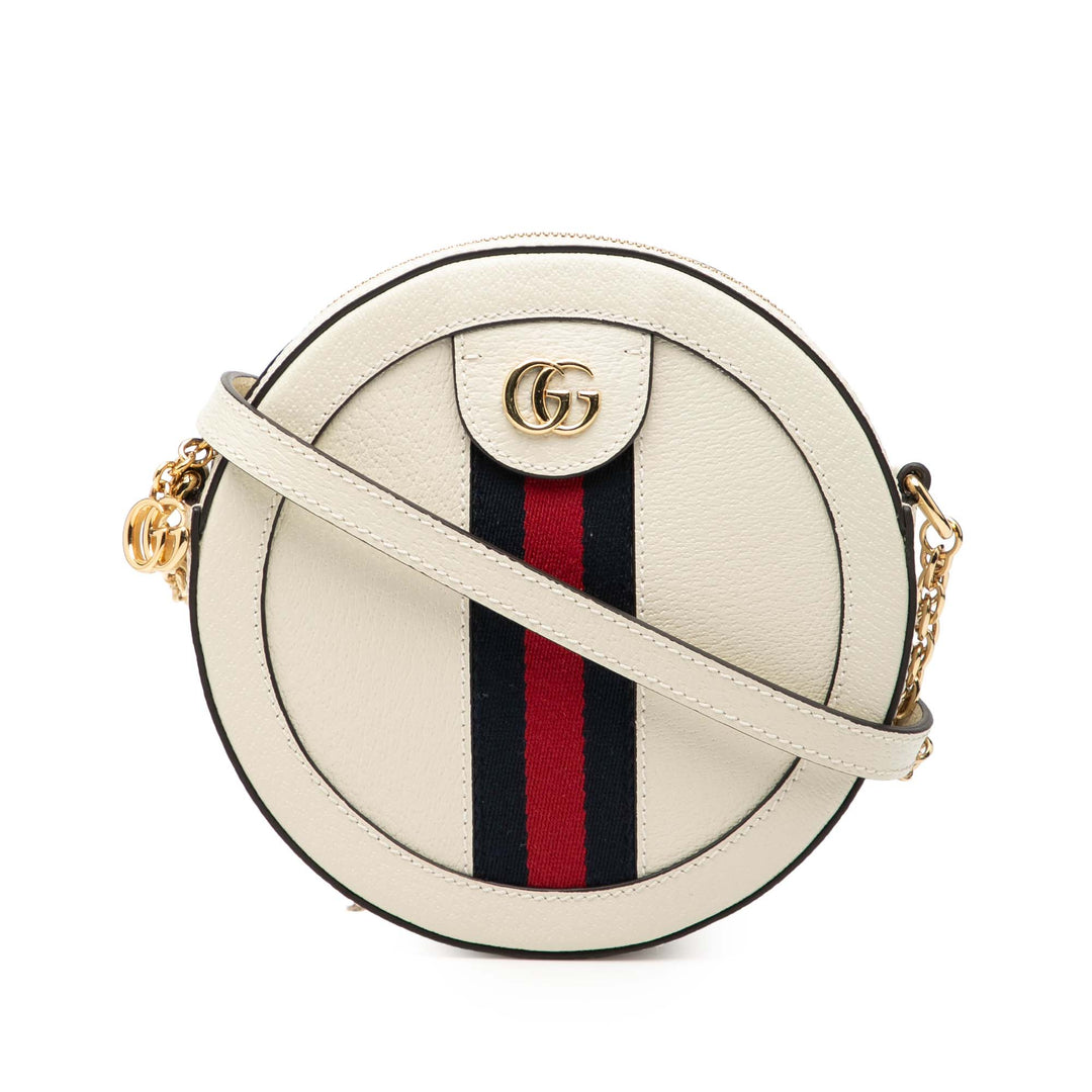 Gucci Mini Cuir de veau Web Ophidia Rond Sac porté croisé