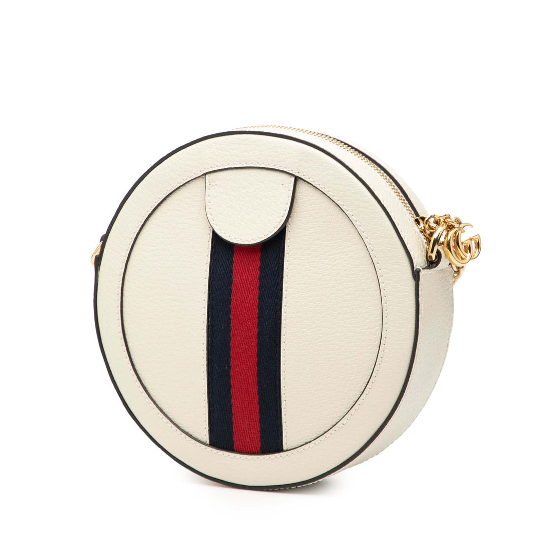 Gucci Mini Cuir de veau Web Ophidia Rond Sac porté croisé