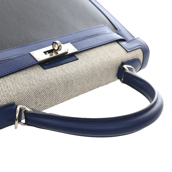 Hermès Tricolor Swift et Toile H Berline Kelly II Sellier 32