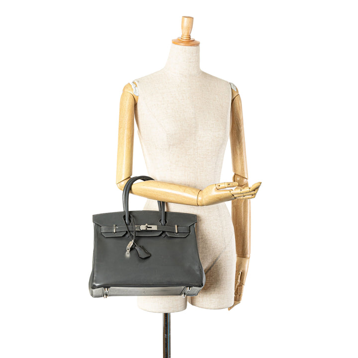 Box Calf Birkin Retourne 30 Gray - Gaby Paris