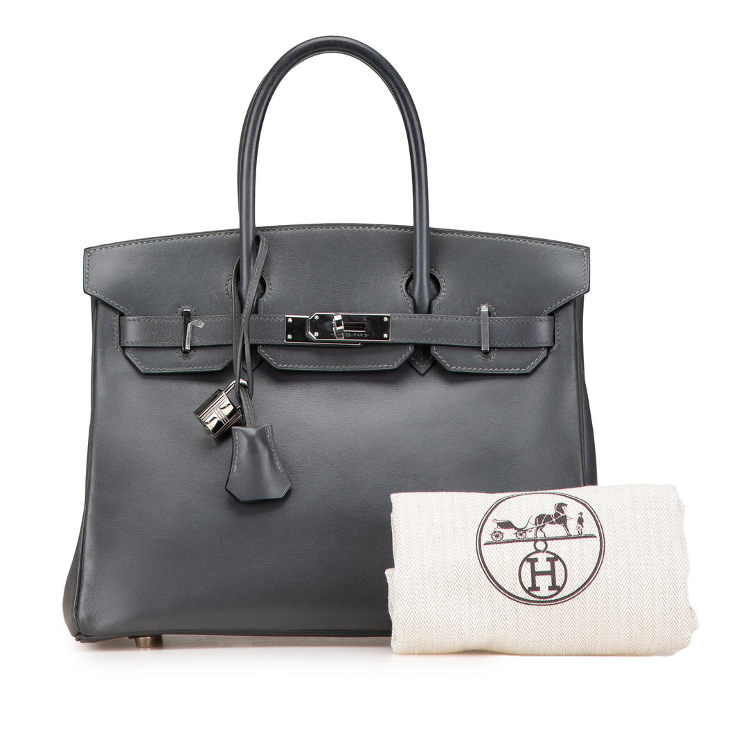 Box Calf Birkin Retourne 30 Gray - Gaby Paris