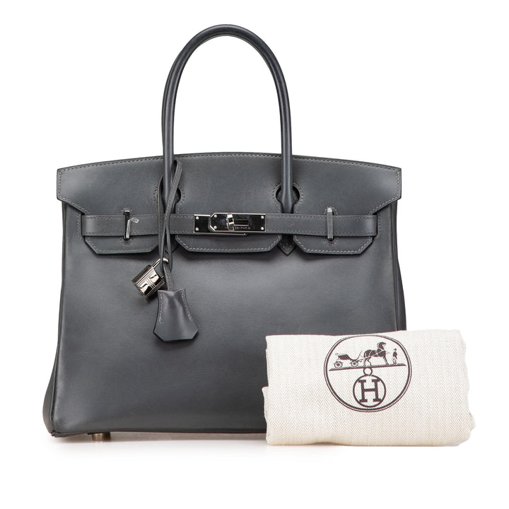 Box Calf Birkin Retourne 30 Gray - Gaby Paris