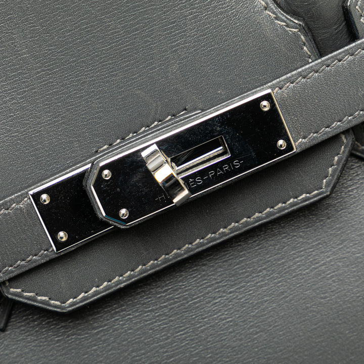 Box Calf Birkin Retourne 30 Gray - Gaby Paris