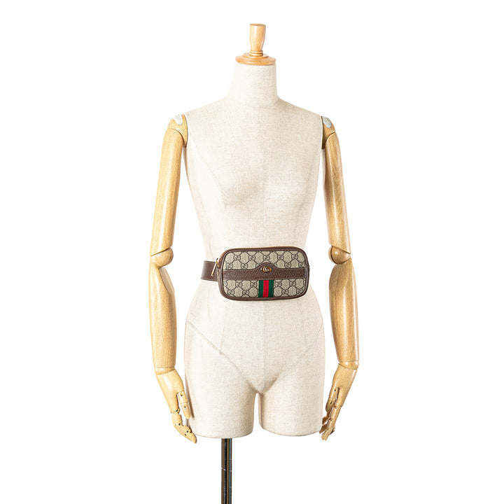 GG Supreme Web Ophidia Belt Bag Brown - Gaby Paris