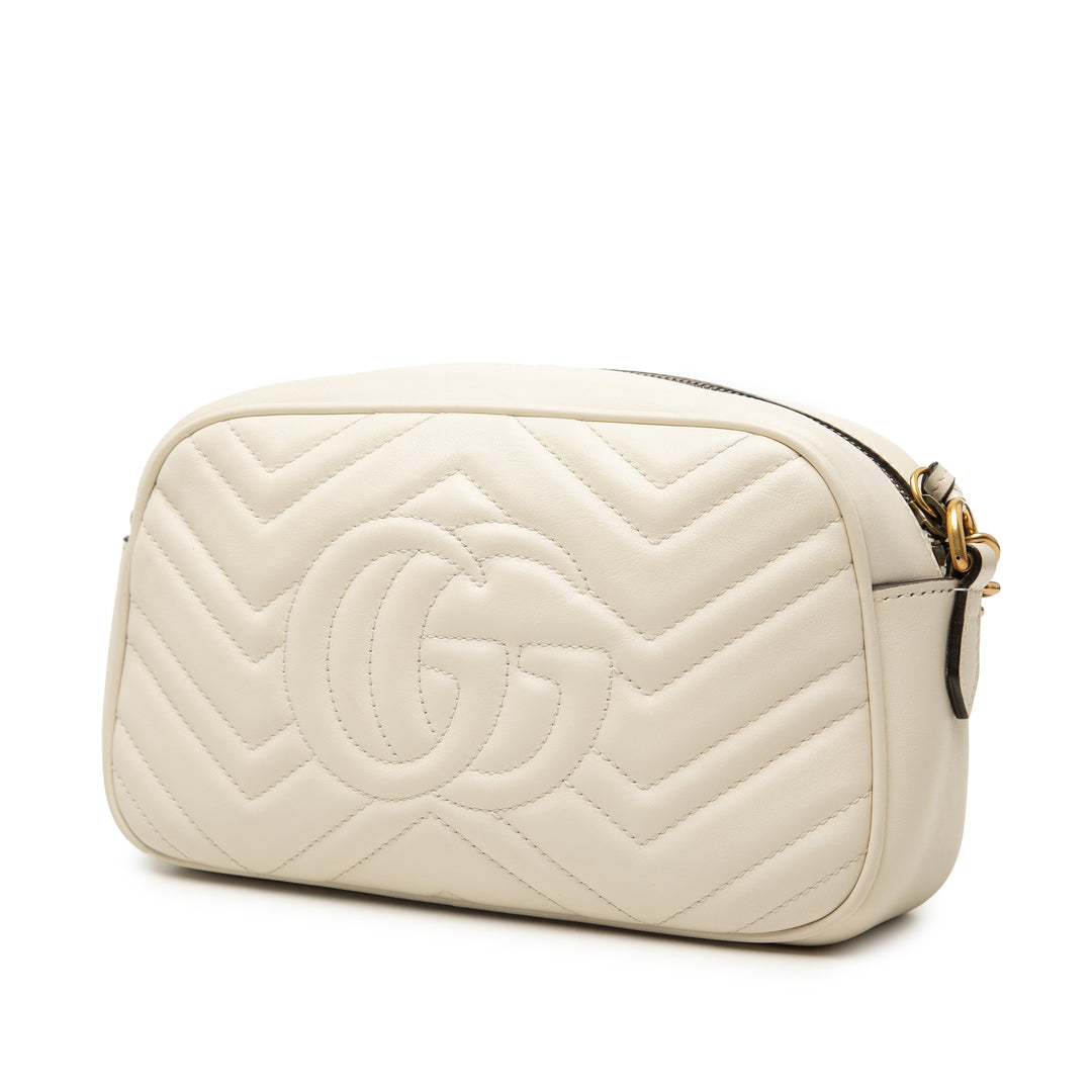 GG Marmont Matelasse Sac Petit Blanc