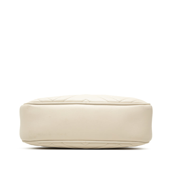 GG Marmont Matelasse Sac Petit Blanc