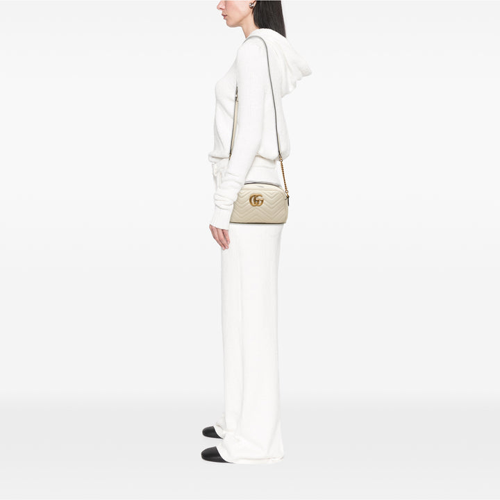 GG Marmont Matelasse Sac Petit Blanc
