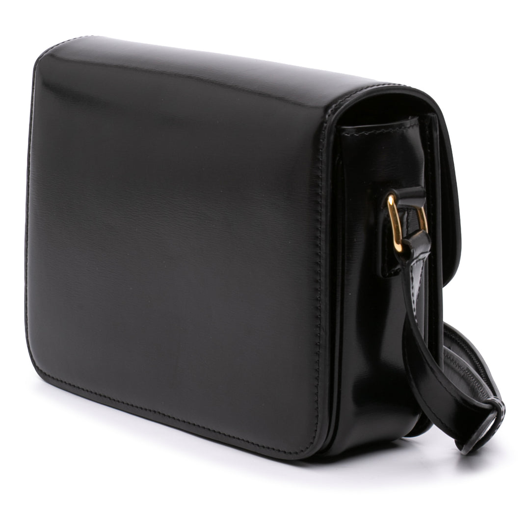 Celine Teen brillant Cuir de veau Triomphe Sac porté croisé