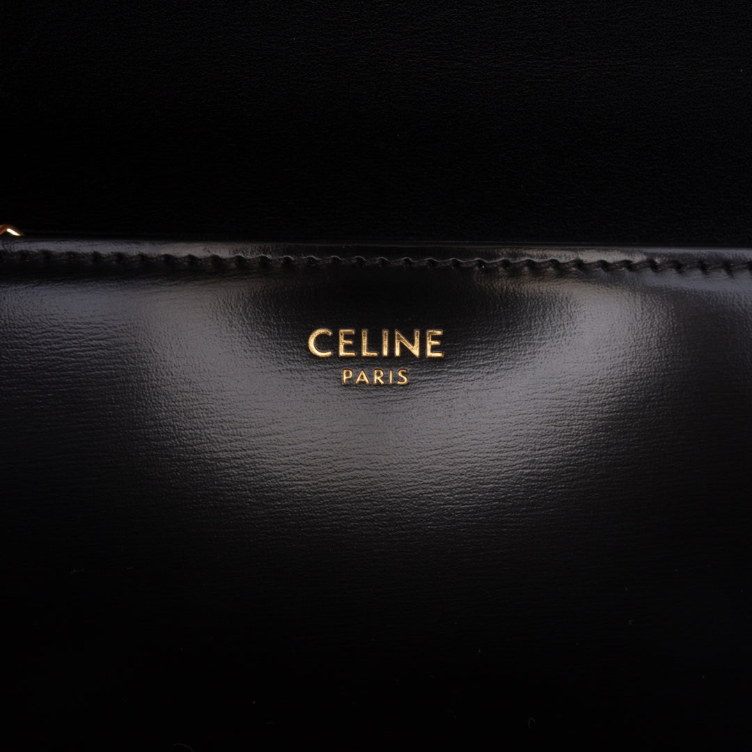 Celine Teen brillant Cuir de veau Triomphe Sac porté croisé