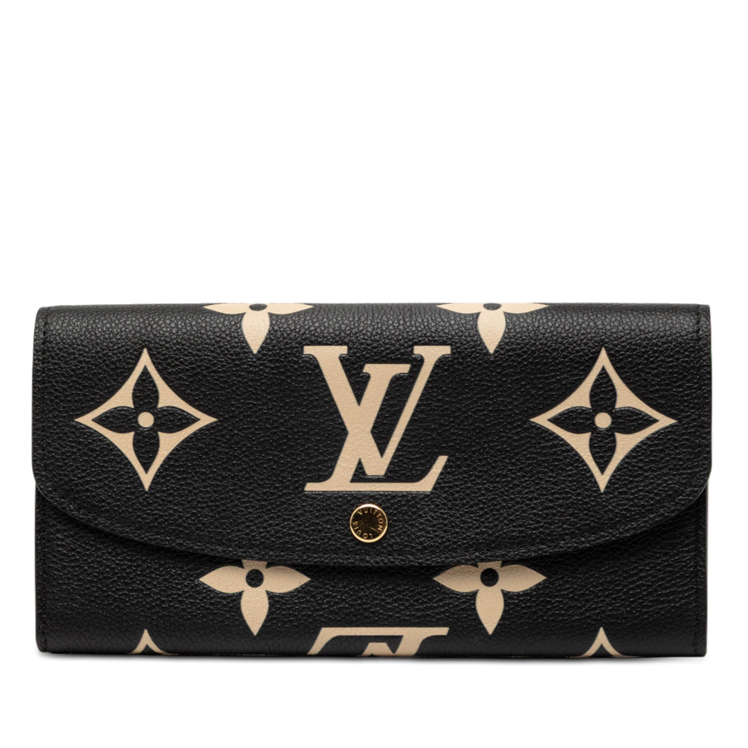Louis Vuitton Bicolor Monogram Empreinte Giant Emilie Portefeuille
