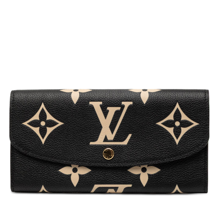 Louis Vuitton Bicolor Monogram Empreinte Giant Emilie Portefeuille