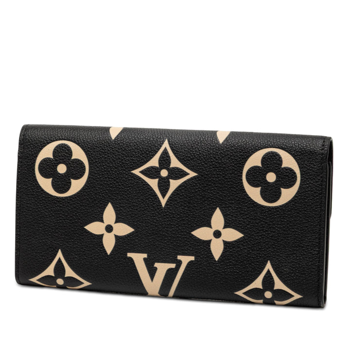 Louis Vuitton Bicolor Monogram Empreinte Giant Emilie Portefeuille