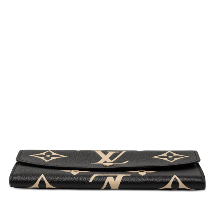 Louis Vuitton Bicolor Monogram Empreinte Giant Emilie Portefeuille