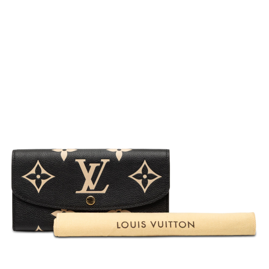 Louis Vuitton Bicolor Monogram Empreinte Giant Emilie Portefeuille