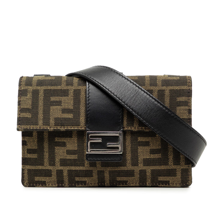 Fendi Zucca Toile Convertible Baguette Pochette