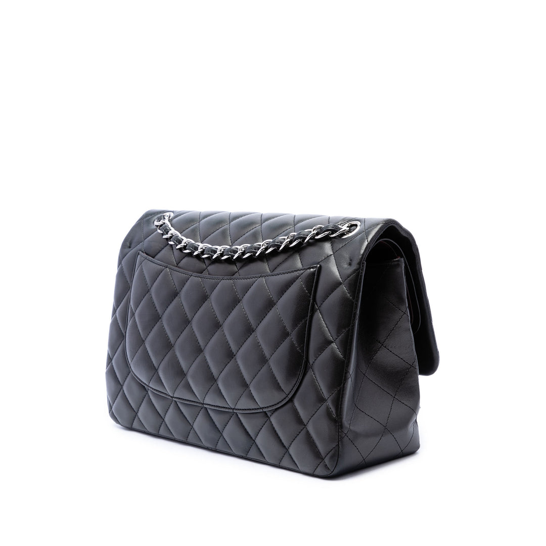 Chanel Classic Double rabat Jumbo Cuir d'agneau Noir – vue 2 – GABY PARIS