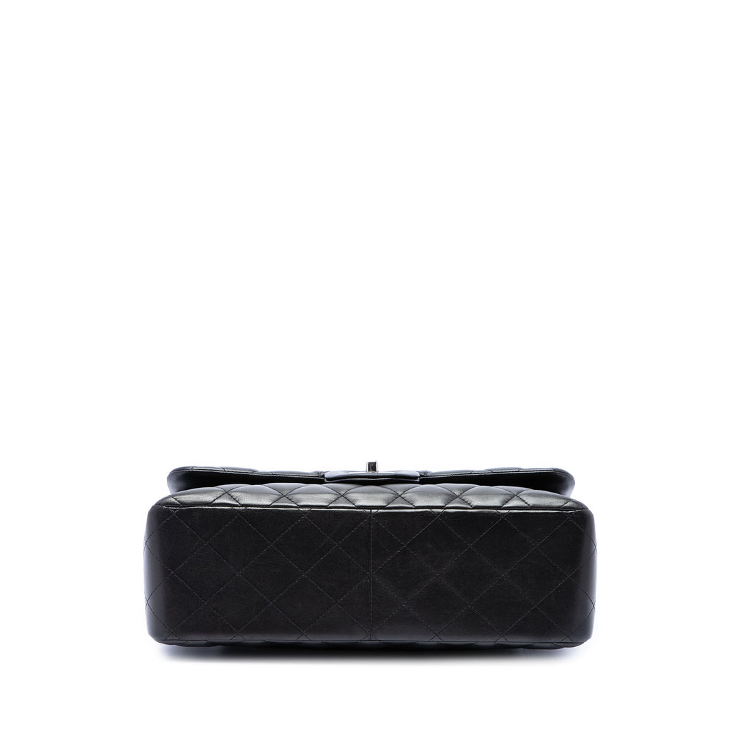 Chanel Classic Double rabat Jumbo Cuir d'agneau Noir – vue 3 – GABY PARIS