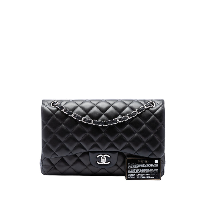 Chanel Classic Double rabat Jumbo Cuir d'agneau Noir – vue 7 – GABY PARIS