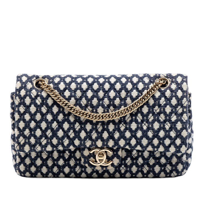 Chanel Medium Classic Tweed Bijoux Chain Double rabat